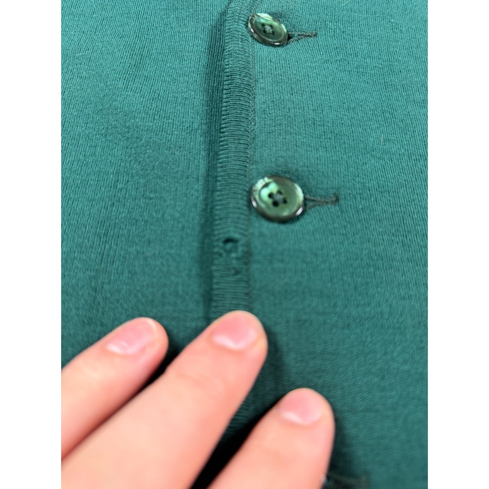 Vintage‎ Pendleton Cardigan Sweater Womens Medium Teal Virgin Wool Knit V Neck - Picture 2 of 7